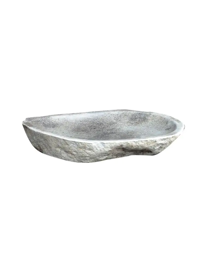  Product image 1 of the product “Birdbath - stone bowl, polished surface, erosion follows the form | natural ”