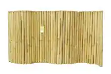  Product image 1 of the product “Bamboo fence Malang, Apus (yellow-brown) made with flexible stainless steel. Diameter 3-5cm 180x90 cm Height. ”