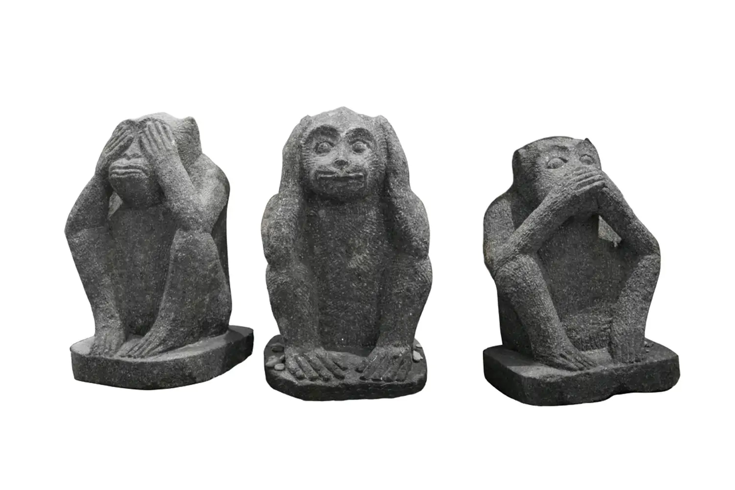 Product image 1 of the product “Three monkeys, see nothing, hear nothing, say nothing, 30 cm height ”