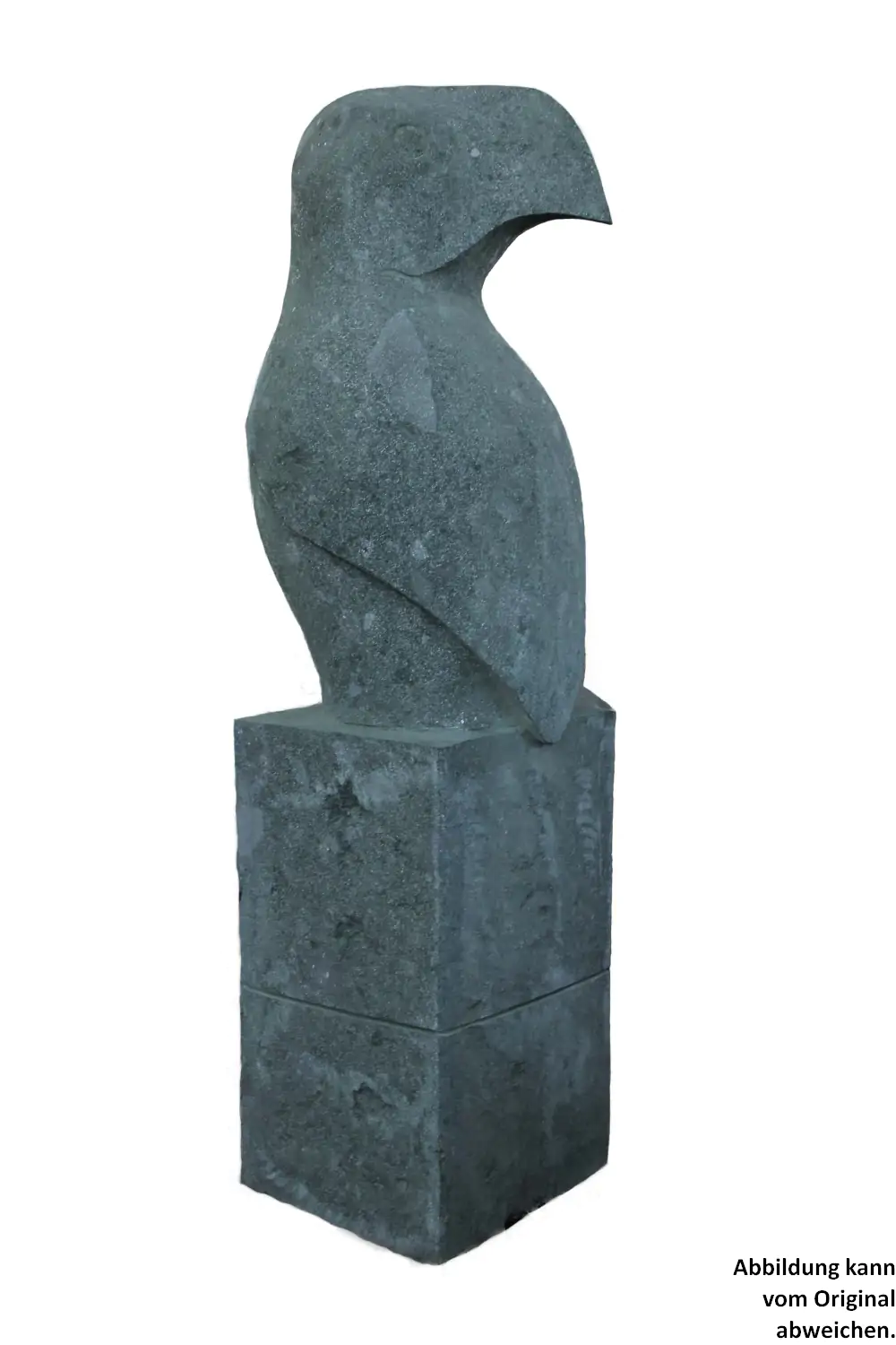  Product image 1 of the product “Abstract cockatoo on pedestal, 120cm height, natural stone (basanite) ”