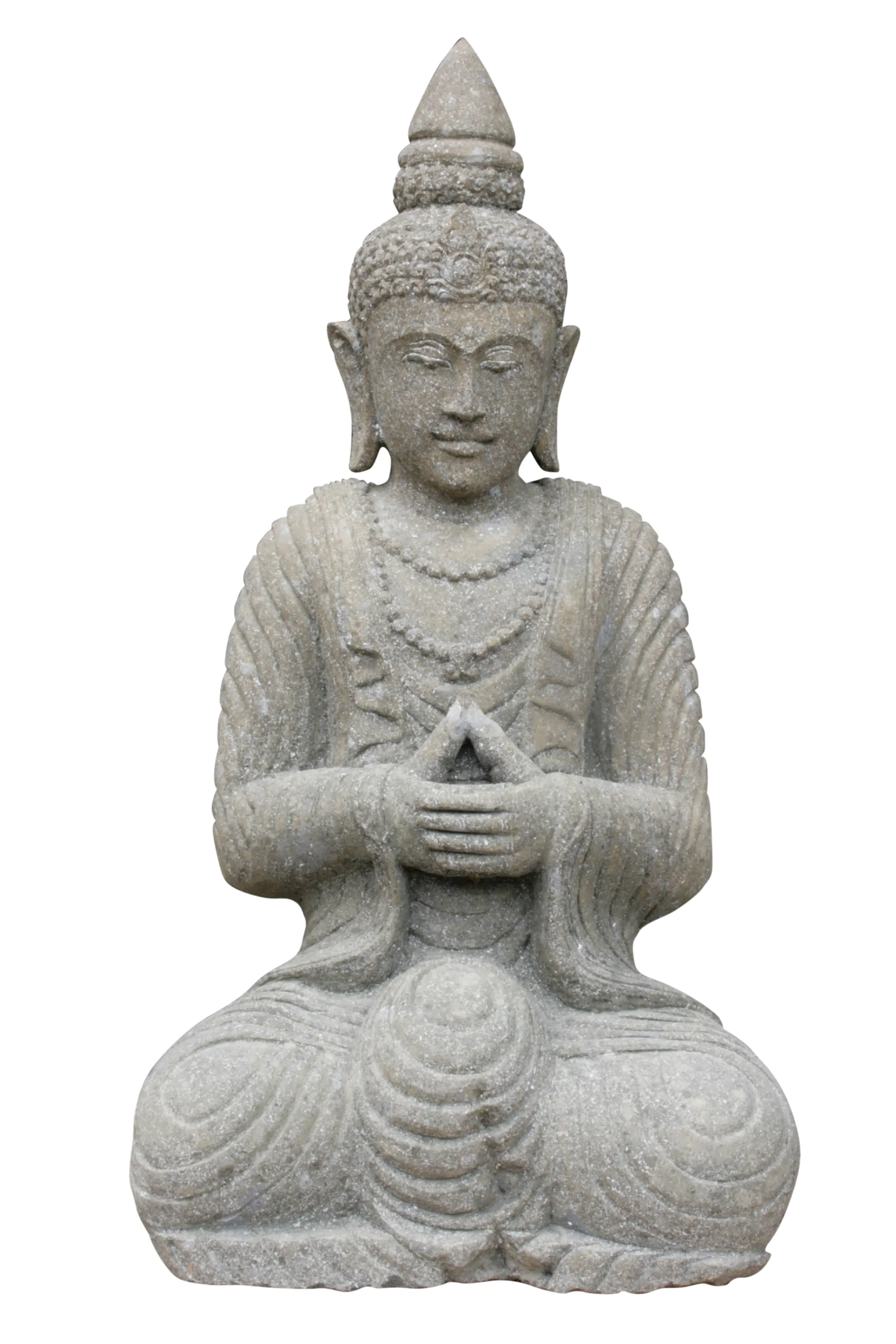  Product image 1 of the product “Sitting Buddha, Thai style,          90cm height, natural stone (Basanite), stonemasonry ”