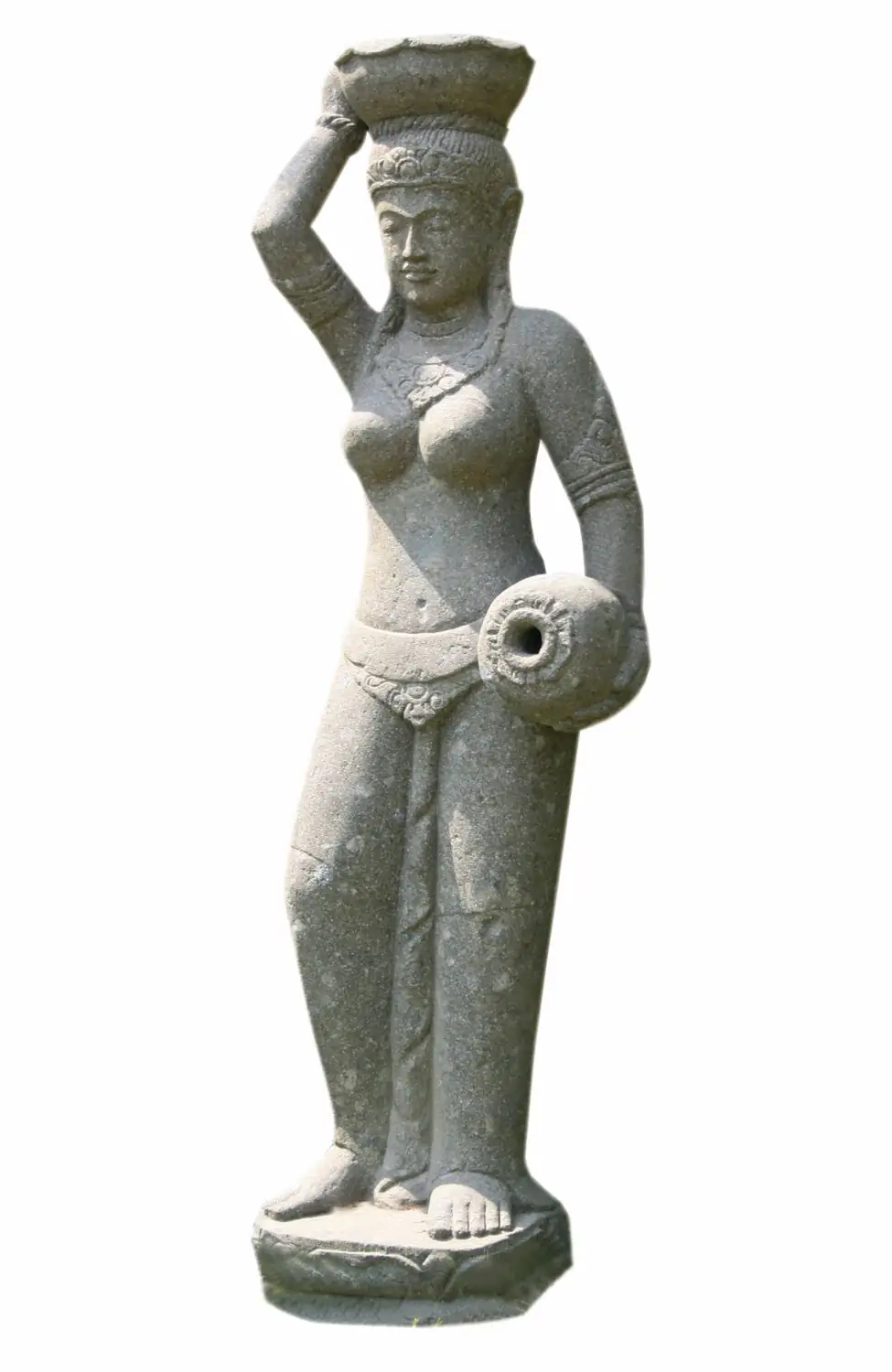  Product image 1 of the product “Standing lady with a bowl, sizes 120cm and 150cm, Natural finish ”
