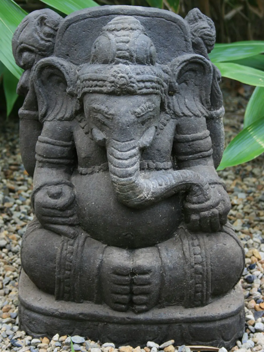  Product image 1 of the product “Ganesh with Relief at the backside, approx. 40cm, Antique finish ”