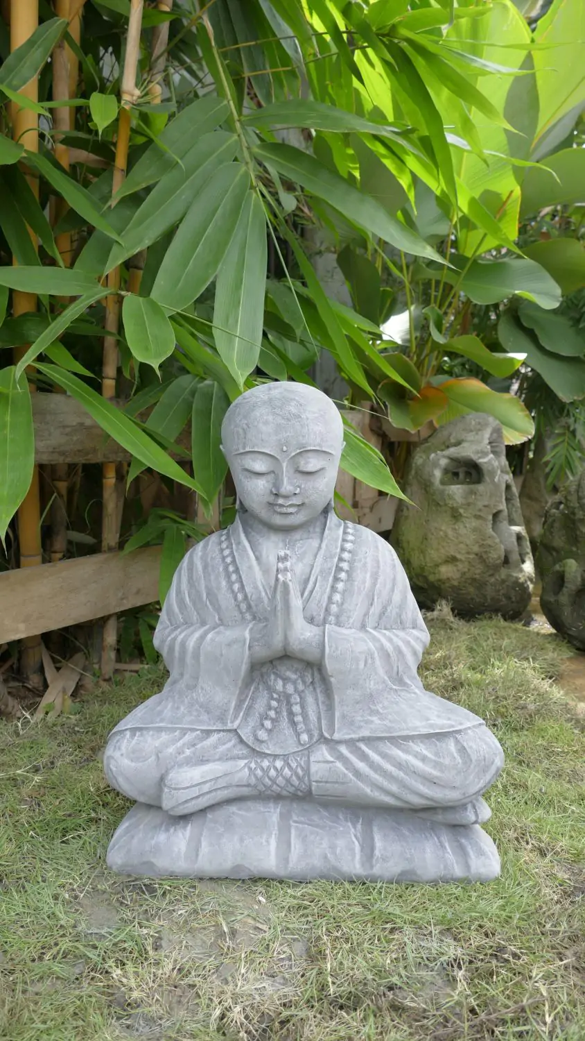  Product image 1 of the product “Rokesh - Sitting praying Monk, 50cm H | cast stone ”