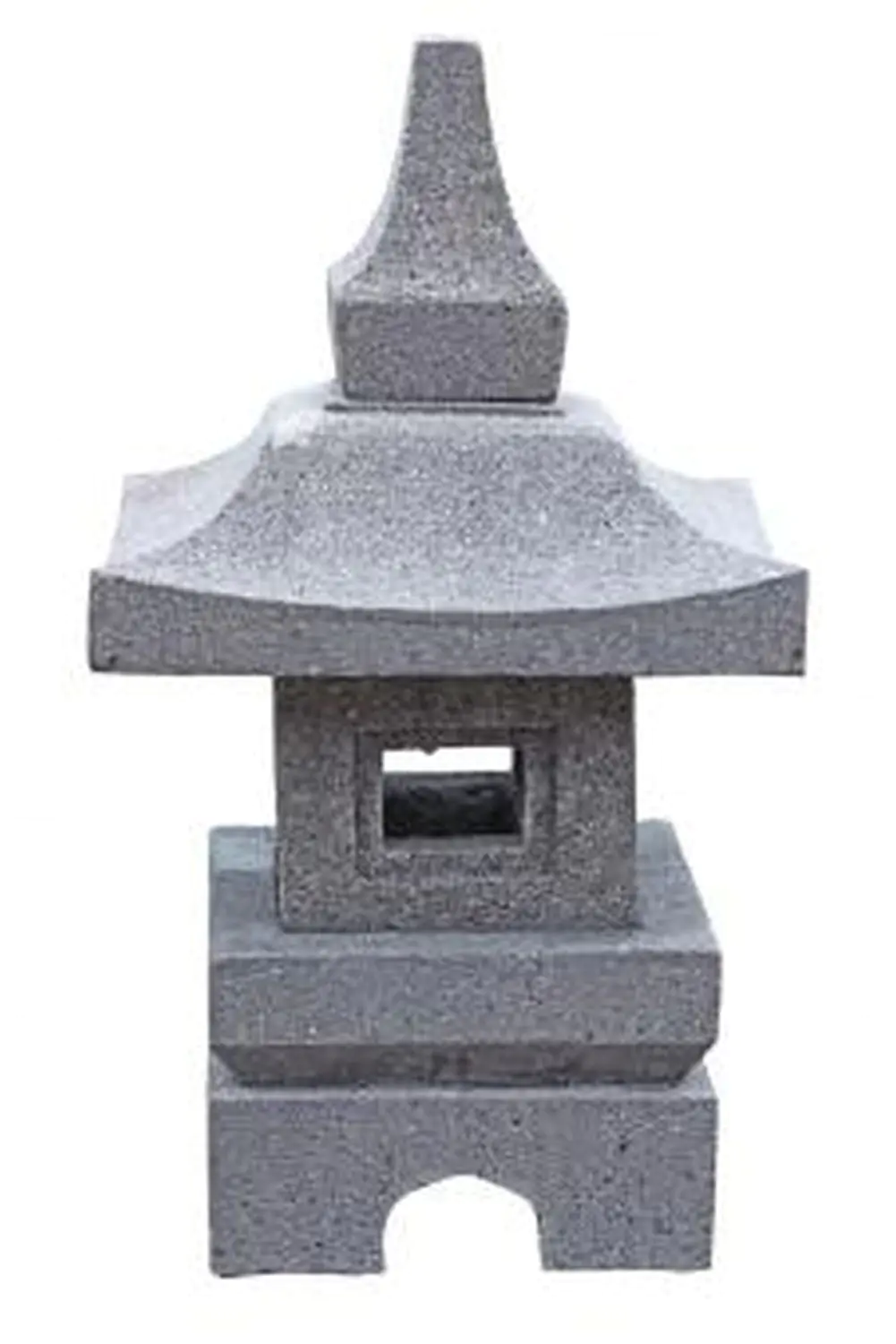  Product image 1 of the product “Japanese garden lantern, model „Yukimi Gata“, 35 cm height, natural stone (Andesite) ”