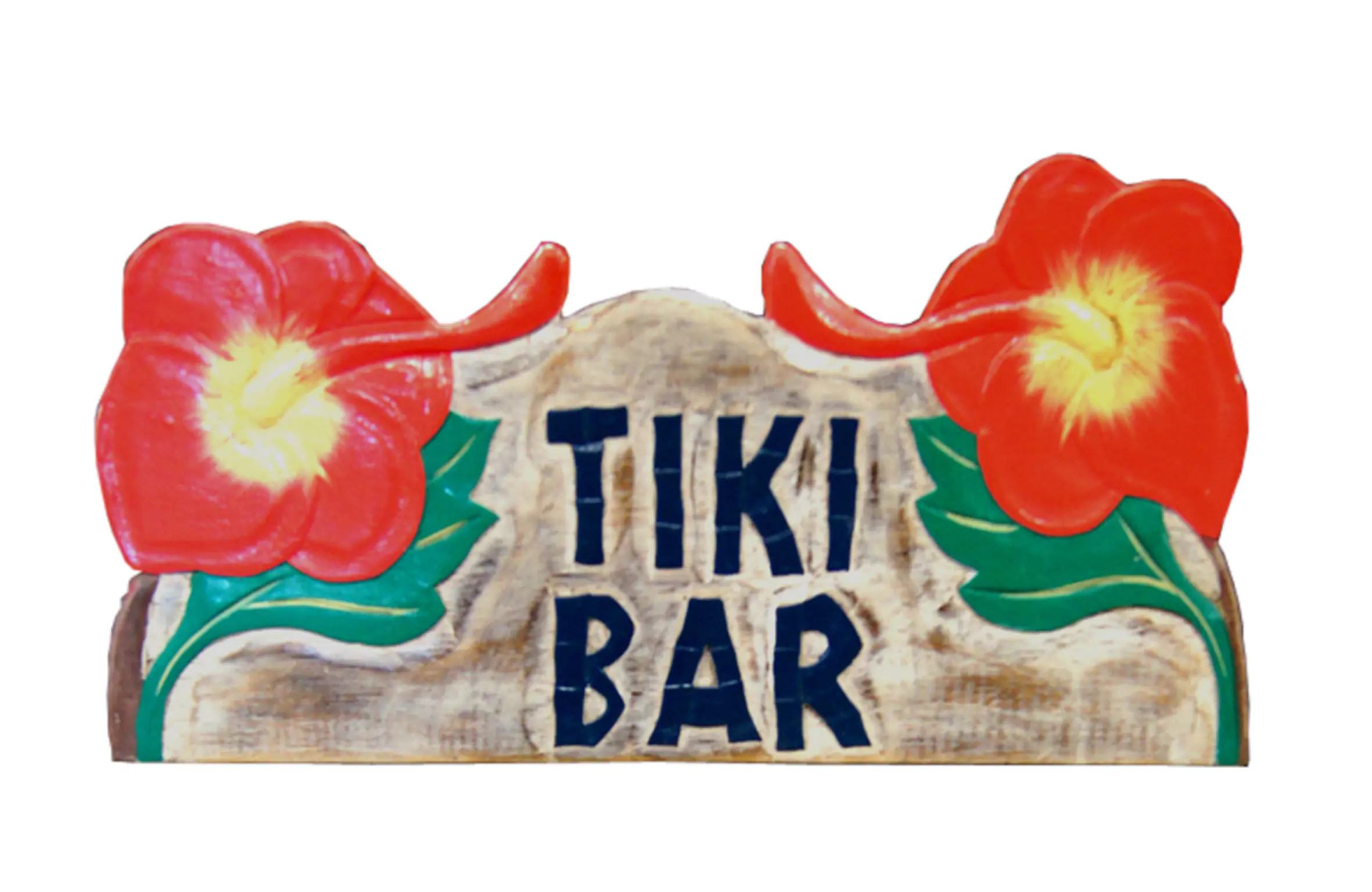  Product image 1 of the product “Wooden sign with flowers ''Tiki Bar'' 37x17x2cm ”