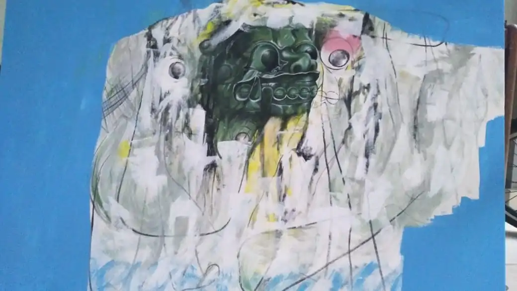  Product image 1 of the product “Barong bali painting with 80x3x120 ”