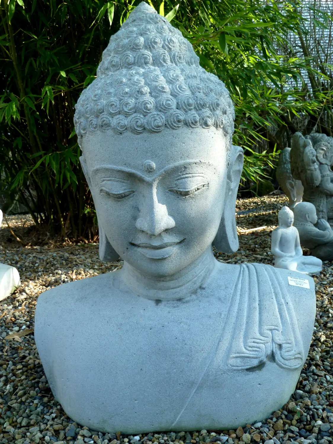  Product image 1 of the product “Buddha Bust, Cast Stone, 75cm Height ”