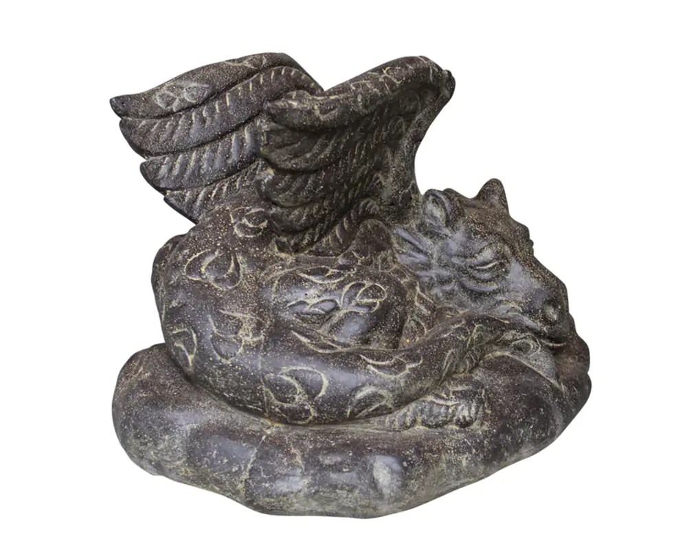  Product image 1 of the product “Lying Dragon on stone, ca. 50 cm L antique finish, pressed stone ”