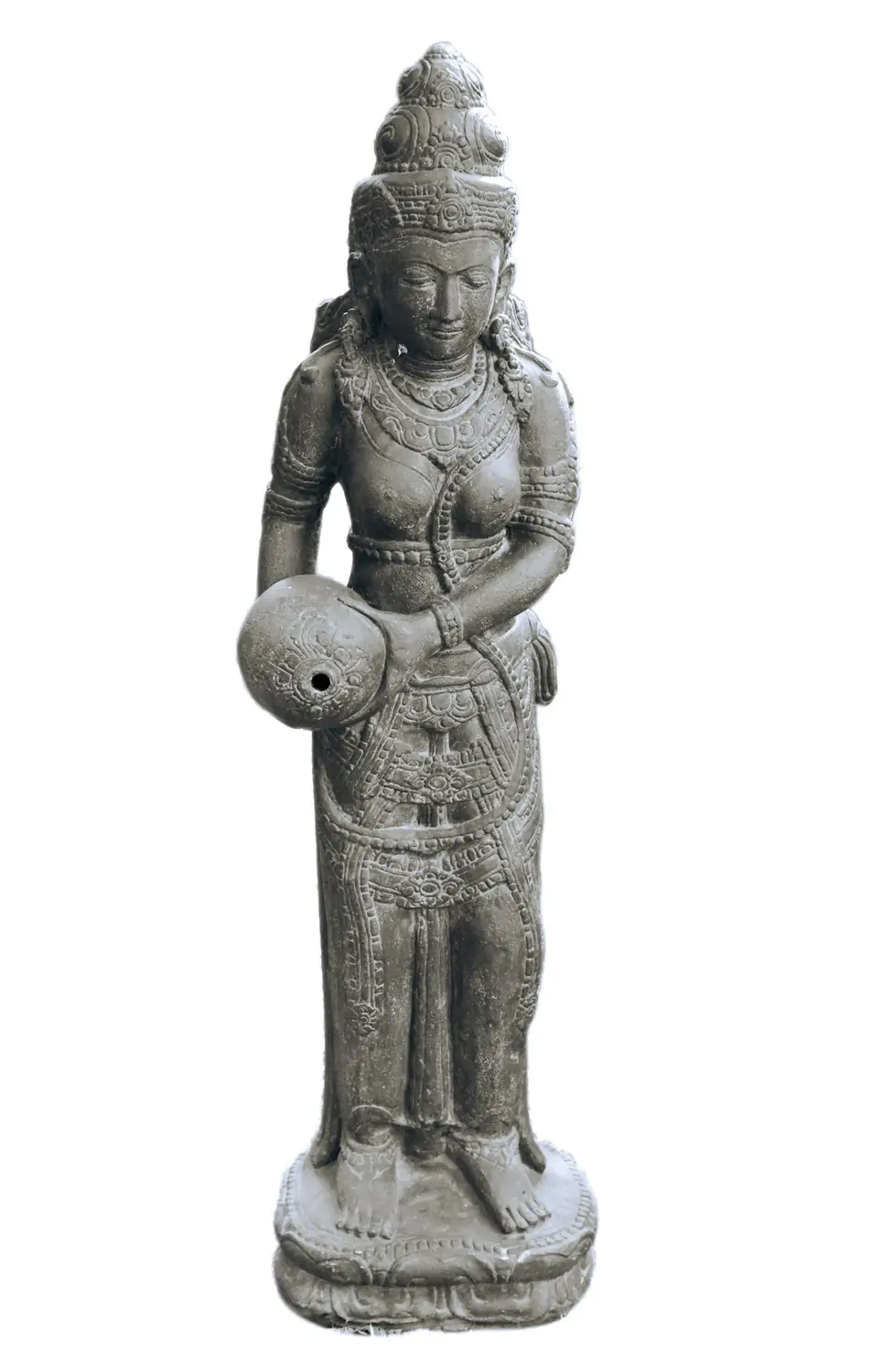  Product image 1 of the product “Standing Dewi Sri as a water feature, in the sizes from 123cm to 175cm, Antique finish ”