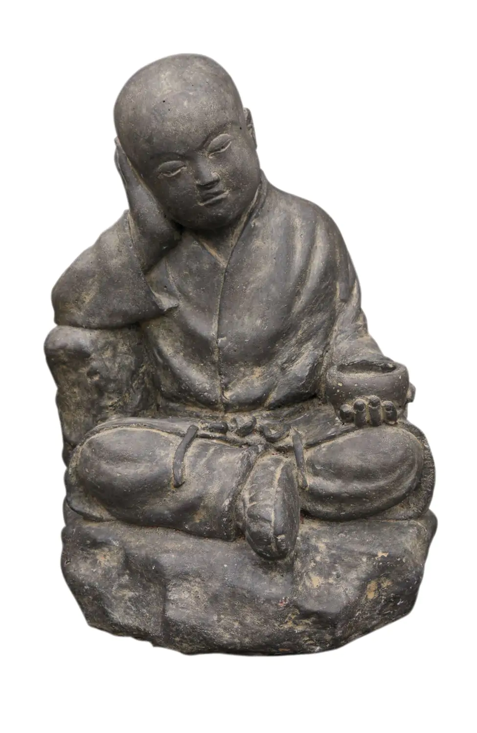  Product image 1 of the product “Sitting monk with bowl, in the sizes 20cm and 43cm, Antique Finish ”