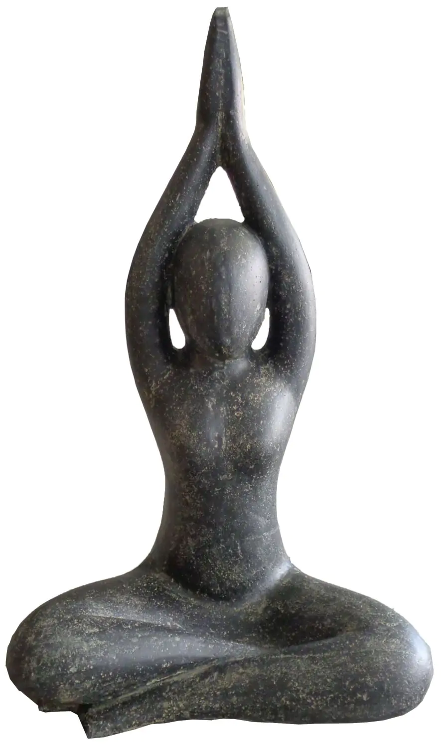  Product image 1 of the product “Sitting woman in yoga position - Arms High, in the sizes from 30 to 125cm, cast stone, antique finish ”