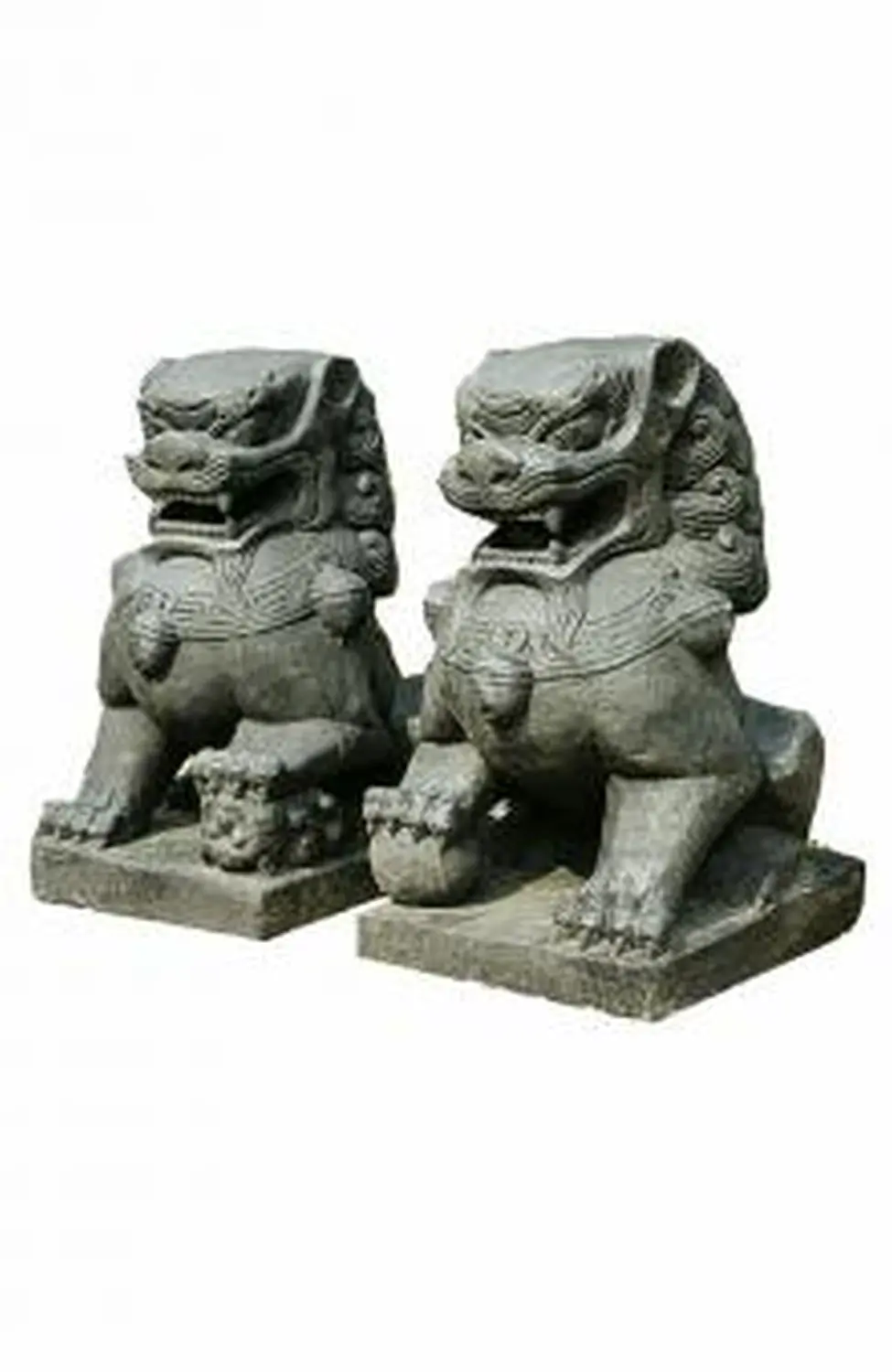  Product image 1 of the product “Temple lions set of 2, in the sizes from 40cm to 75cm, Antique finish ”