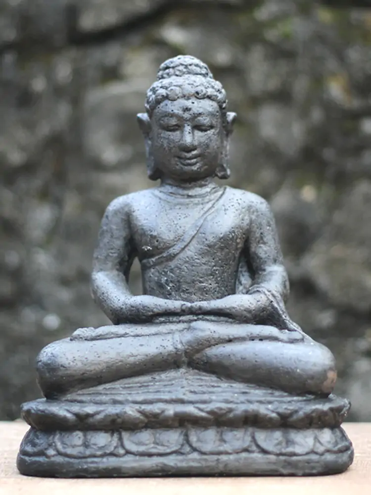  Product image 1 of the product “Buddha figure, seated, 21 cm, black ”