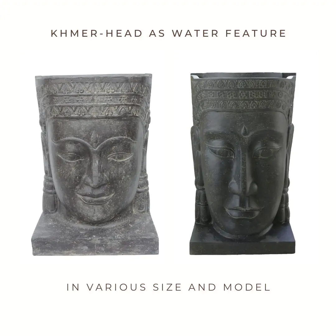  Product image 1 of the product “Khmer-Head as water feature with alternative stand, in the sizes 75cm and 147cm, in various model, antique finish ”