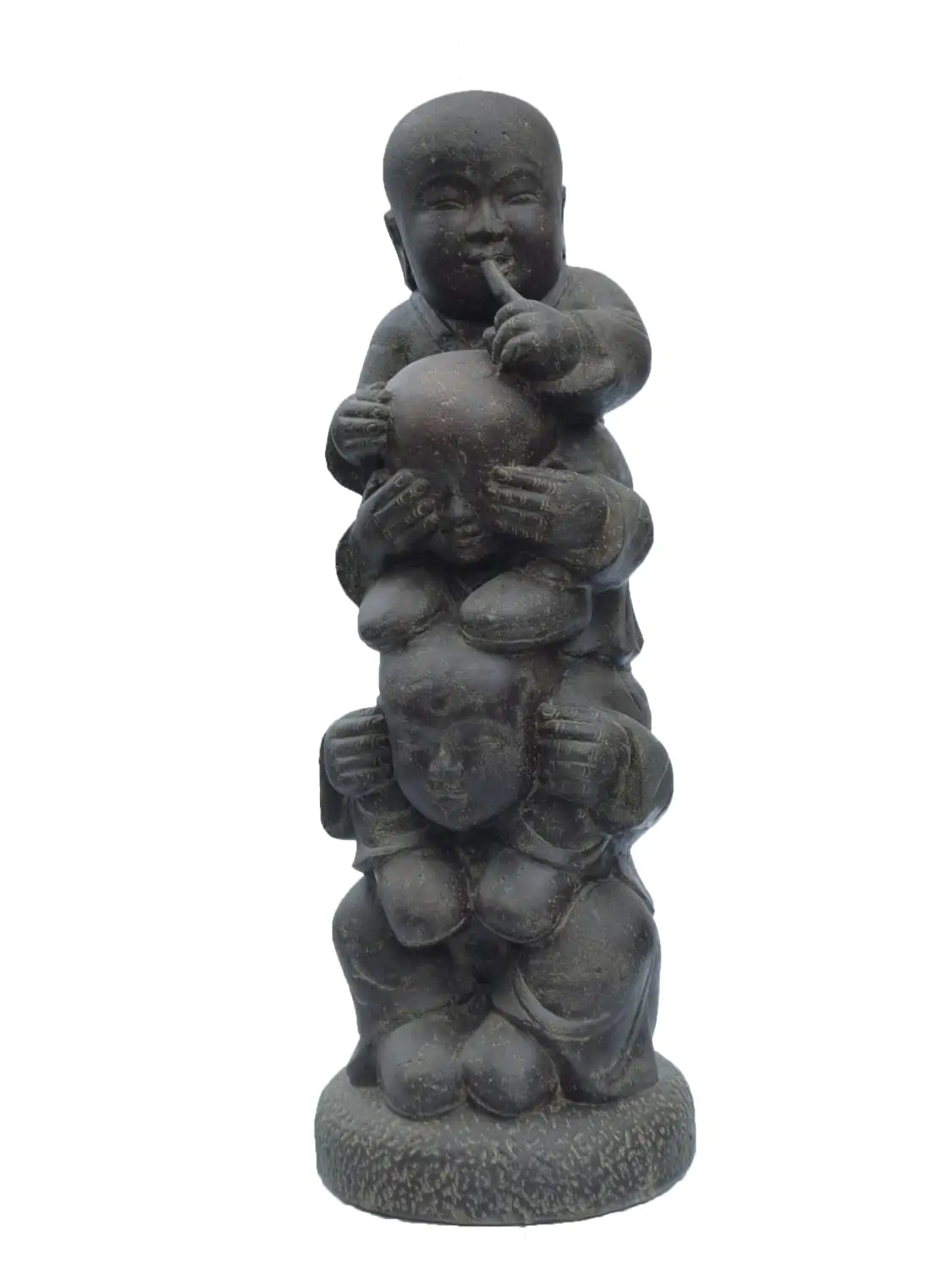  Product image 1 of the product “The three monks on top of each other, Symbolizing Ear, Eye and Mouth. 110cm height, hollow ”