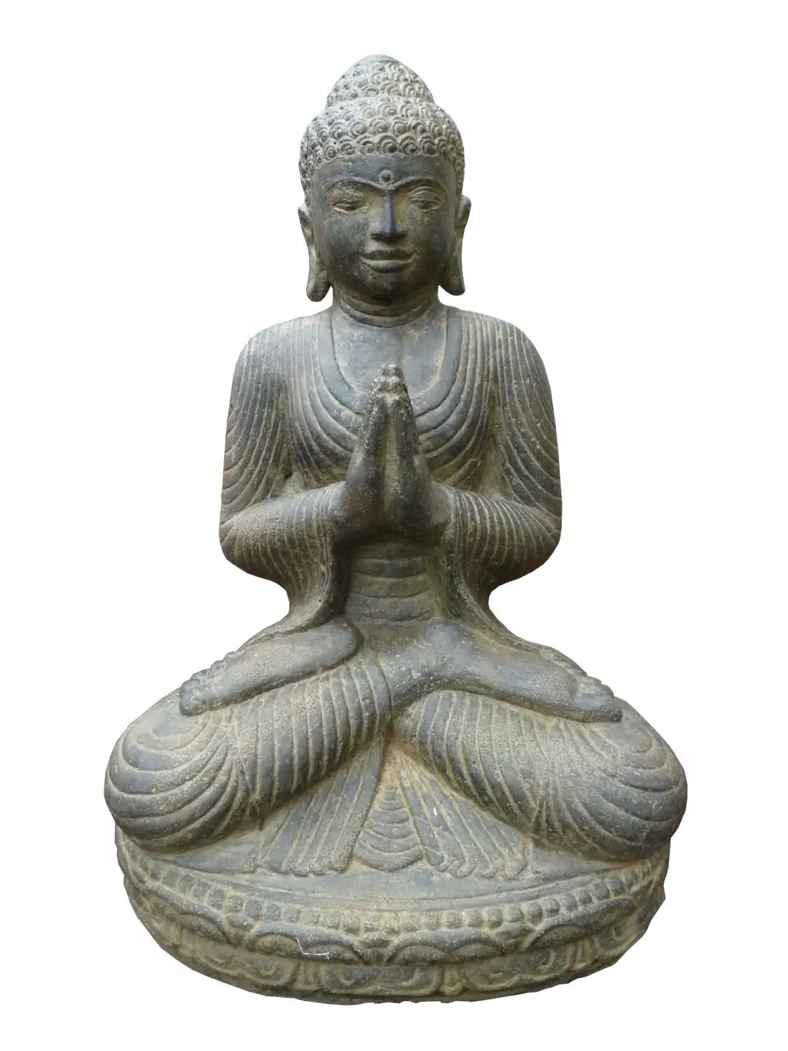  Product image 1 of the product “Buddha sitting, cast stone, 45cm high, hollow, handcrafted & coloured ”