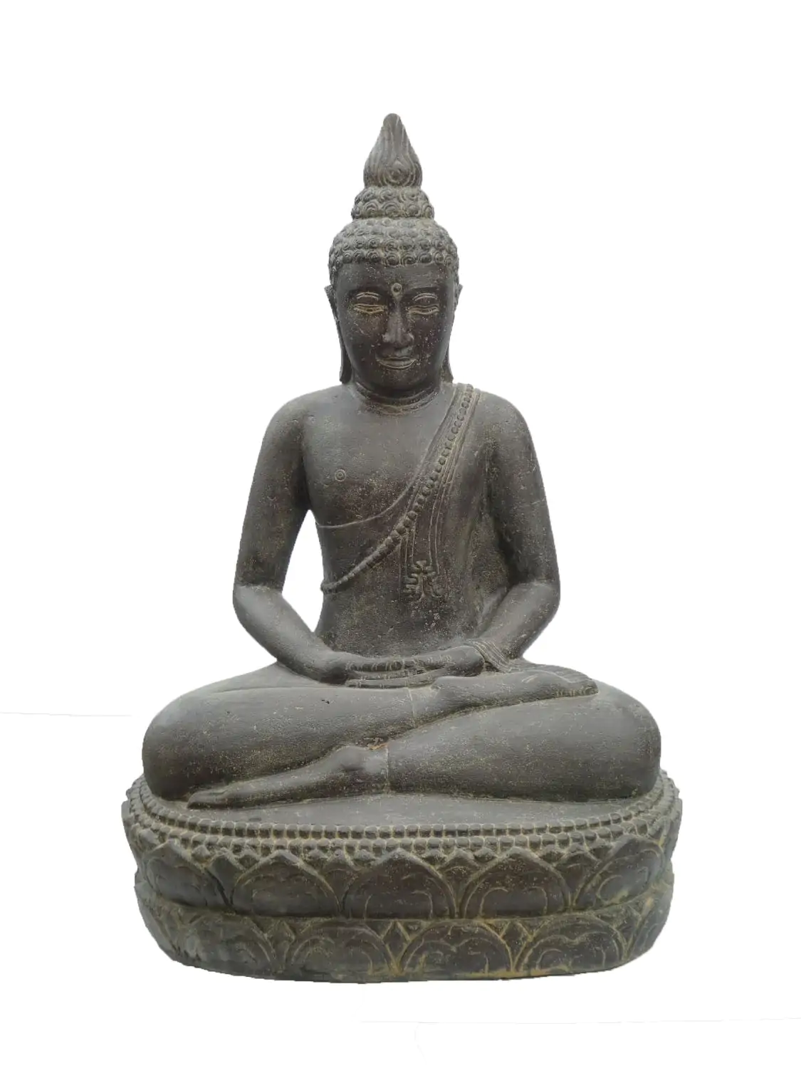  Product image 1 of the product “Sitting Buddha - Thai style with symbolized flame on the head, in the sizes from 100cm to 125cm, Antique finish ”
