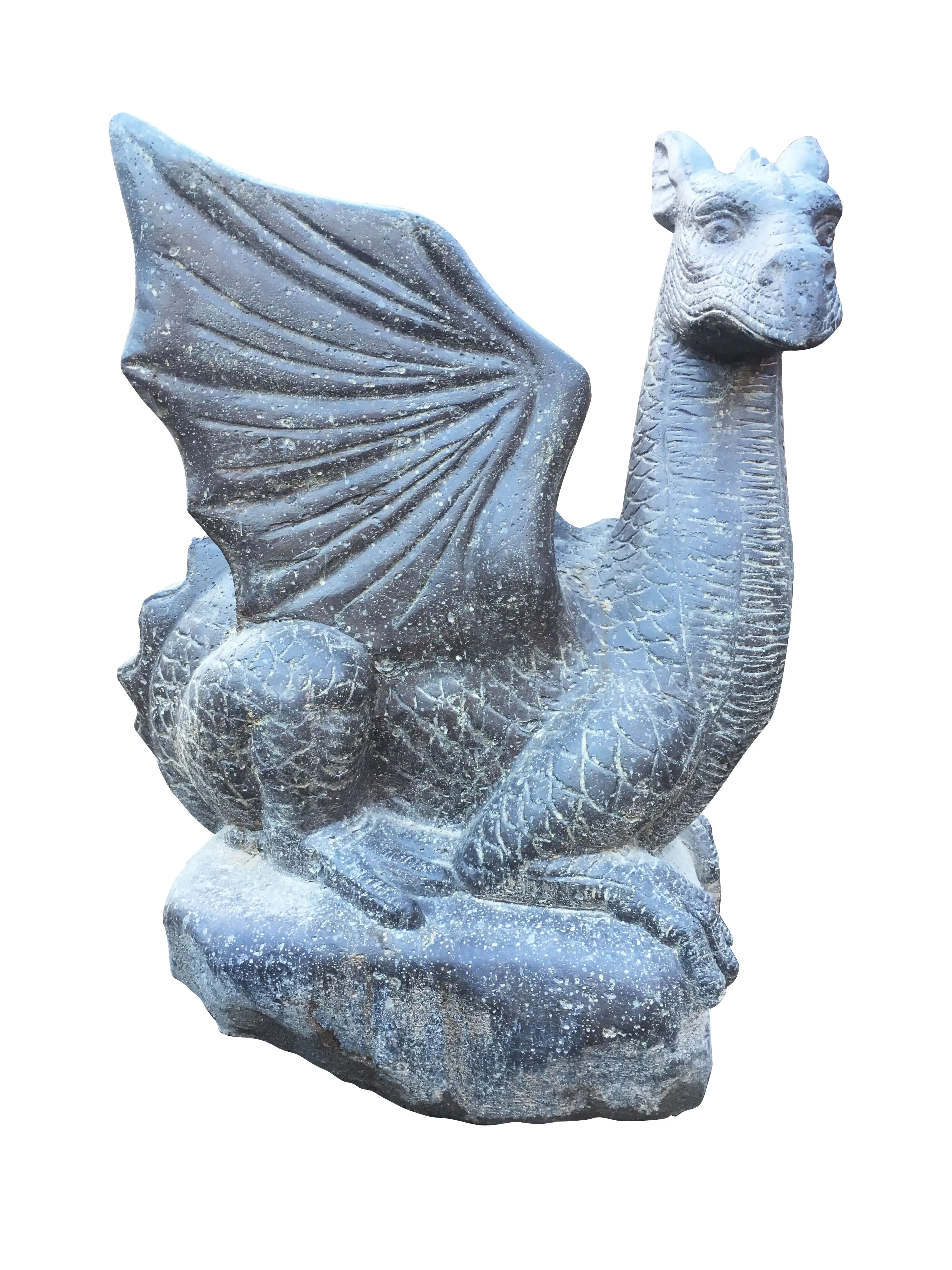  Product image 1 of the product “Sitting Dragon, ca. 65 cm H antique finish, pressed stone ”