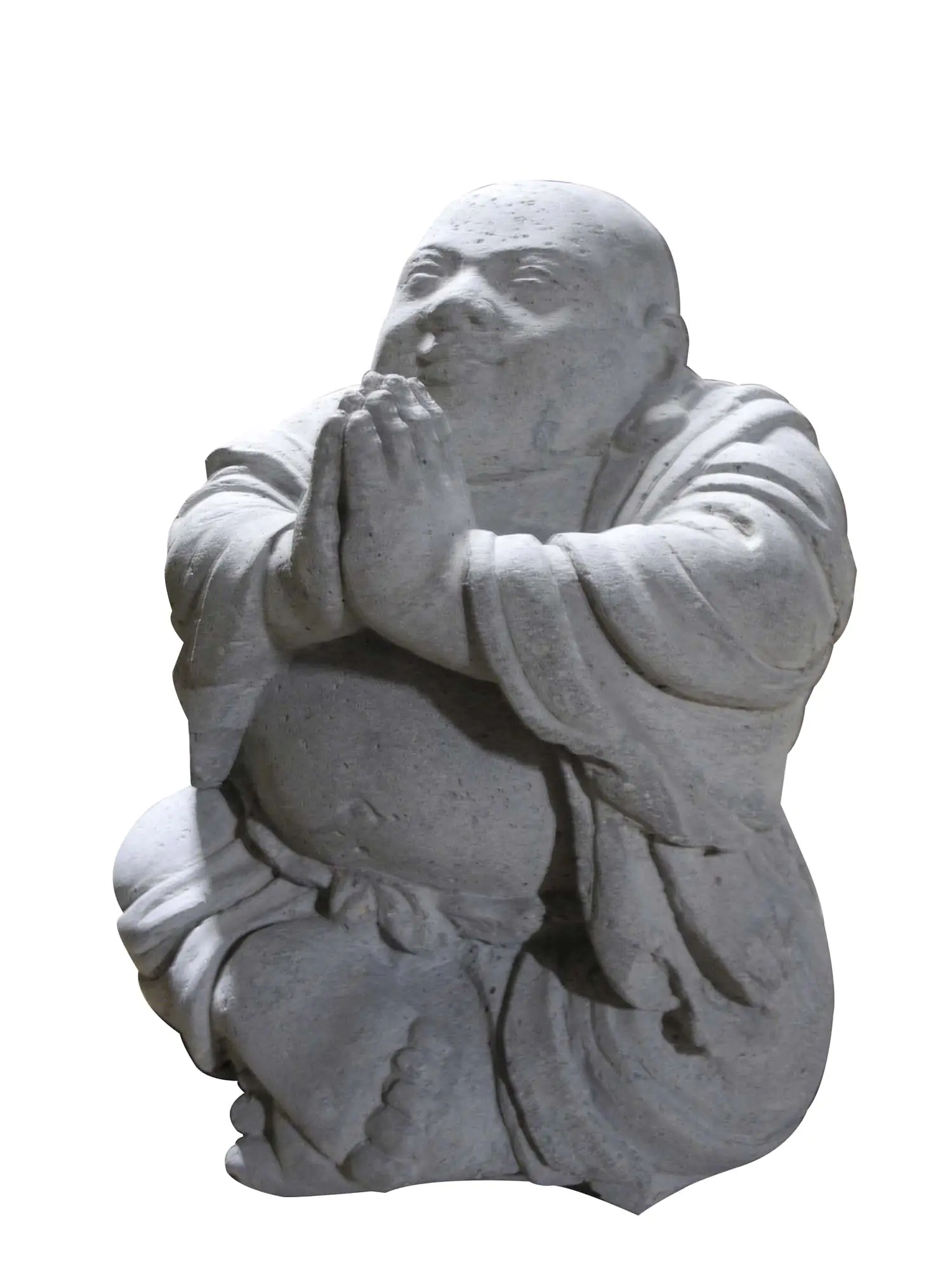  Product image 1 of the product “Monk sitting and laughing, cast stone, 55cm high ”