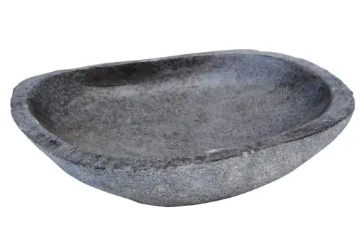  Product image 1 of the product “Round Pond, natural edge, approx 34 x 26 x 8cm. Made from Riverstone ”