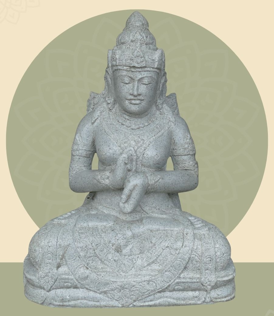  Product image 1 of the product “Seated Dewi Sri, position chakra turning the wheel, about 63cm height ”
