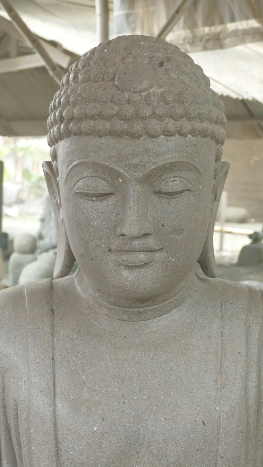  Product image 10 of the product “Seated Japanese Buddha made of Riverstone in Dhyana position - gesture of meditation, H. 150cm ”