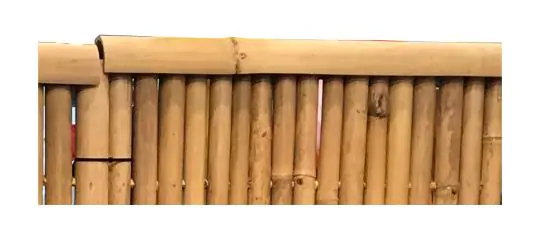  Product image 2 of the product “Horizontal end for bamboo fence, 180cm length. weather protection suitable for fence in up to 5.5cm tube thickness ”