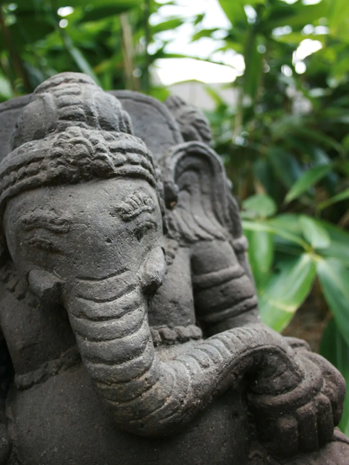  Product image 2 of the product “Ganesh with Relief at the backside, approx. 40cm, Antique finish ”
