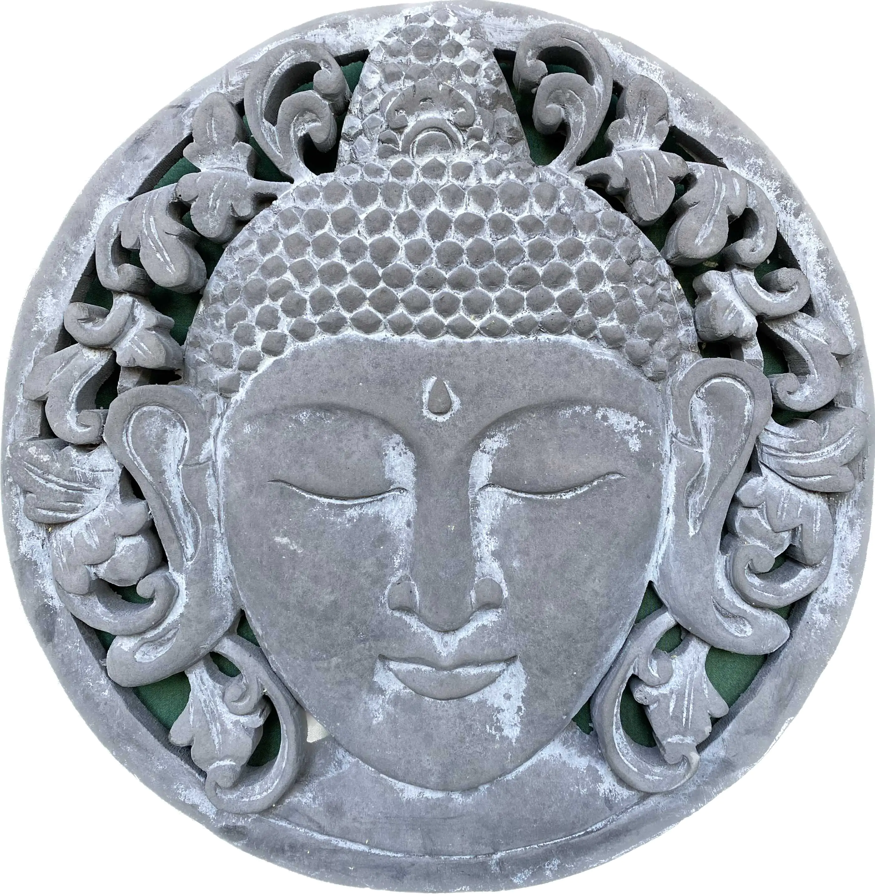  Product image 2 of the product “Anando - Plaque - Buddha Face, Ø 30cm | cast stone ”