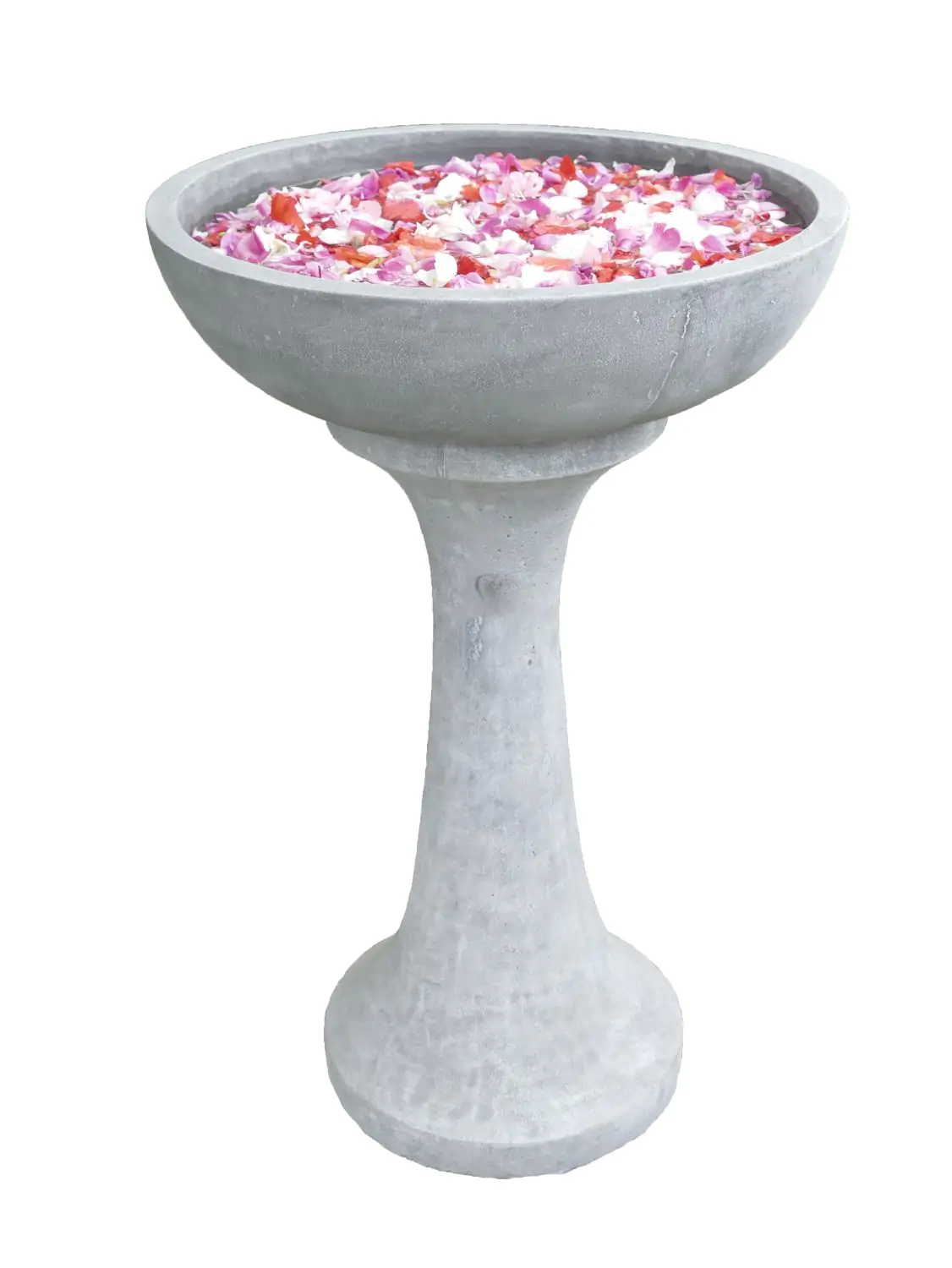  Product image 2 of the product “Set Rinjani – Bird Bath | 60 cm Height, Ø Bowl 40 cm | Casted Stone ”