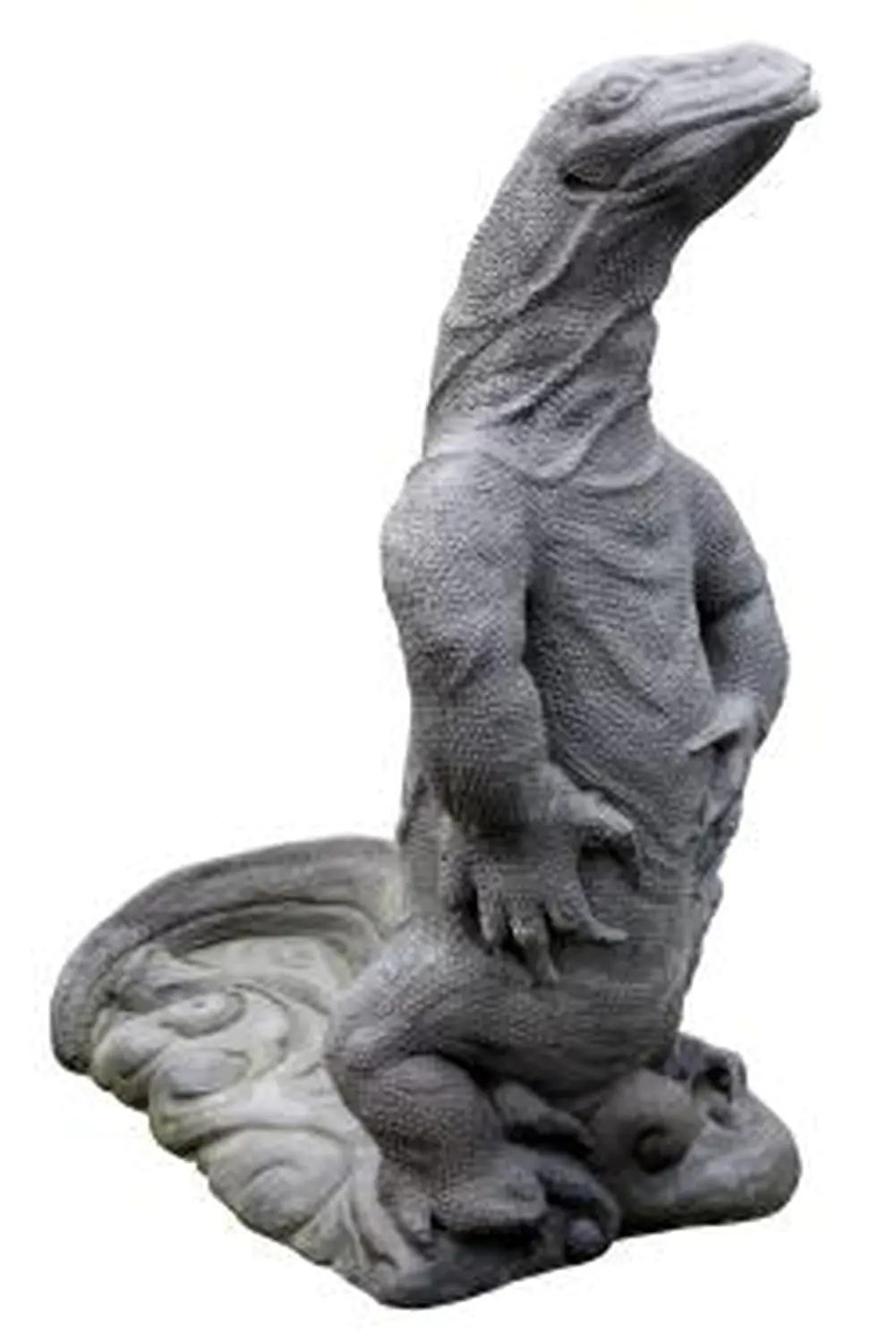  Product image 2 of the product “Standing water monitor lizard as a water feature, 60 cm high | Cast stone, handcrafted & coloured ”