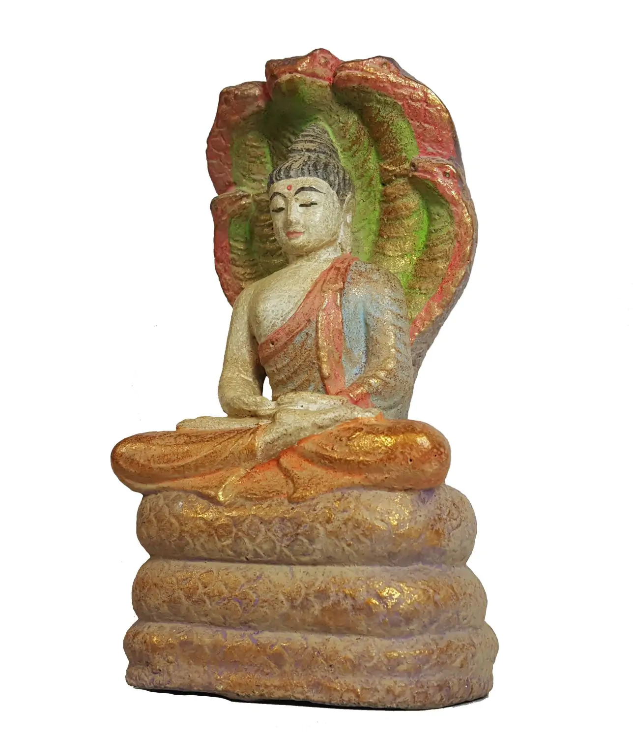  Product image 2 of the product “Sitting Buddha with snake, 26 cm, handpainted ”