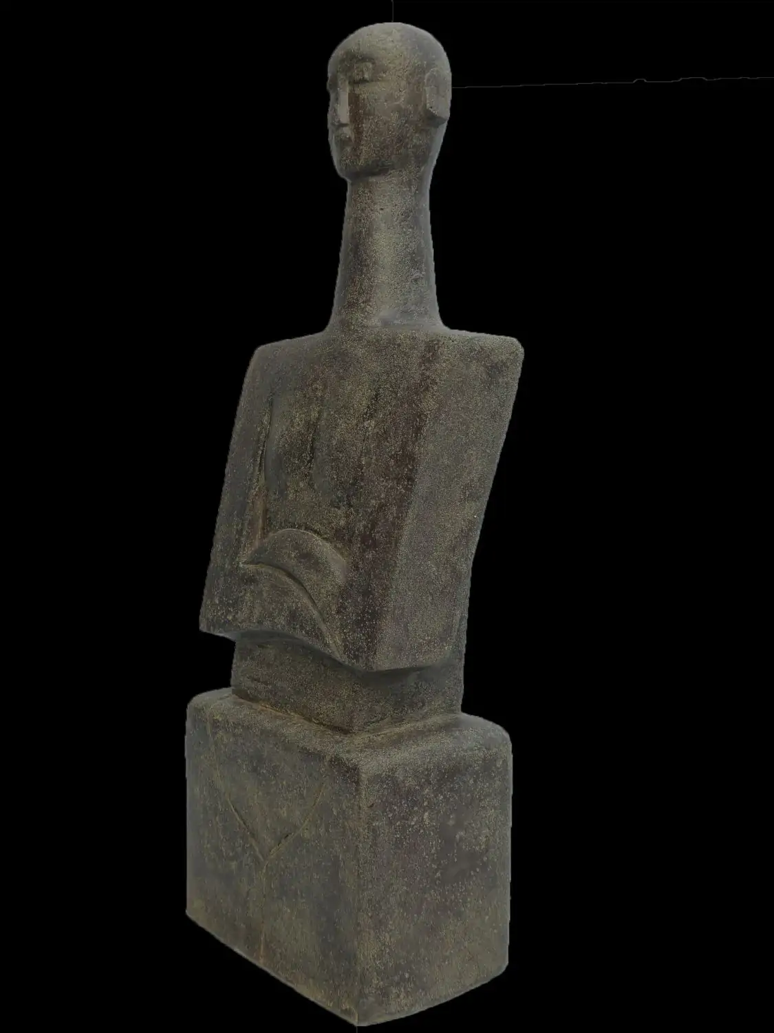  Product image 2 of the product “Abstract sculpture with long neck, Antique finish. In the sizes from 80 to 100cm. ”