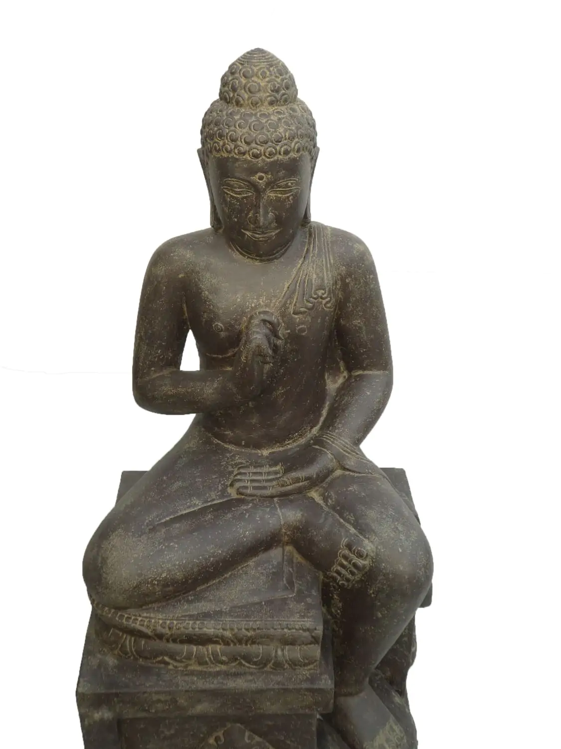  Product image 2 of the product “Seated Buddha on a pedestal, one leg down, 150cm height ”
