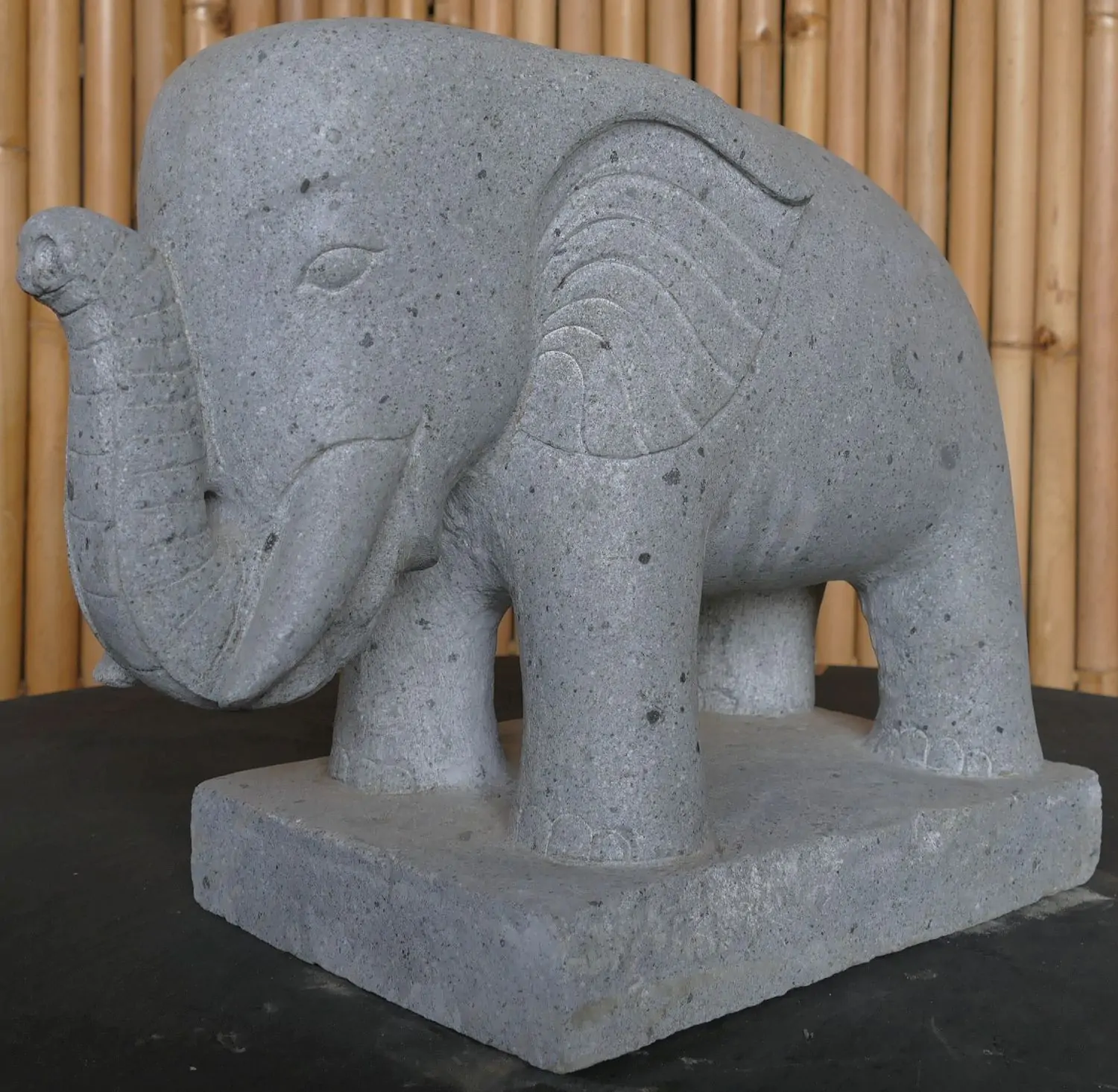  Product image 2 of the product “Standing elephant made of Riverstone about 45cm length ”