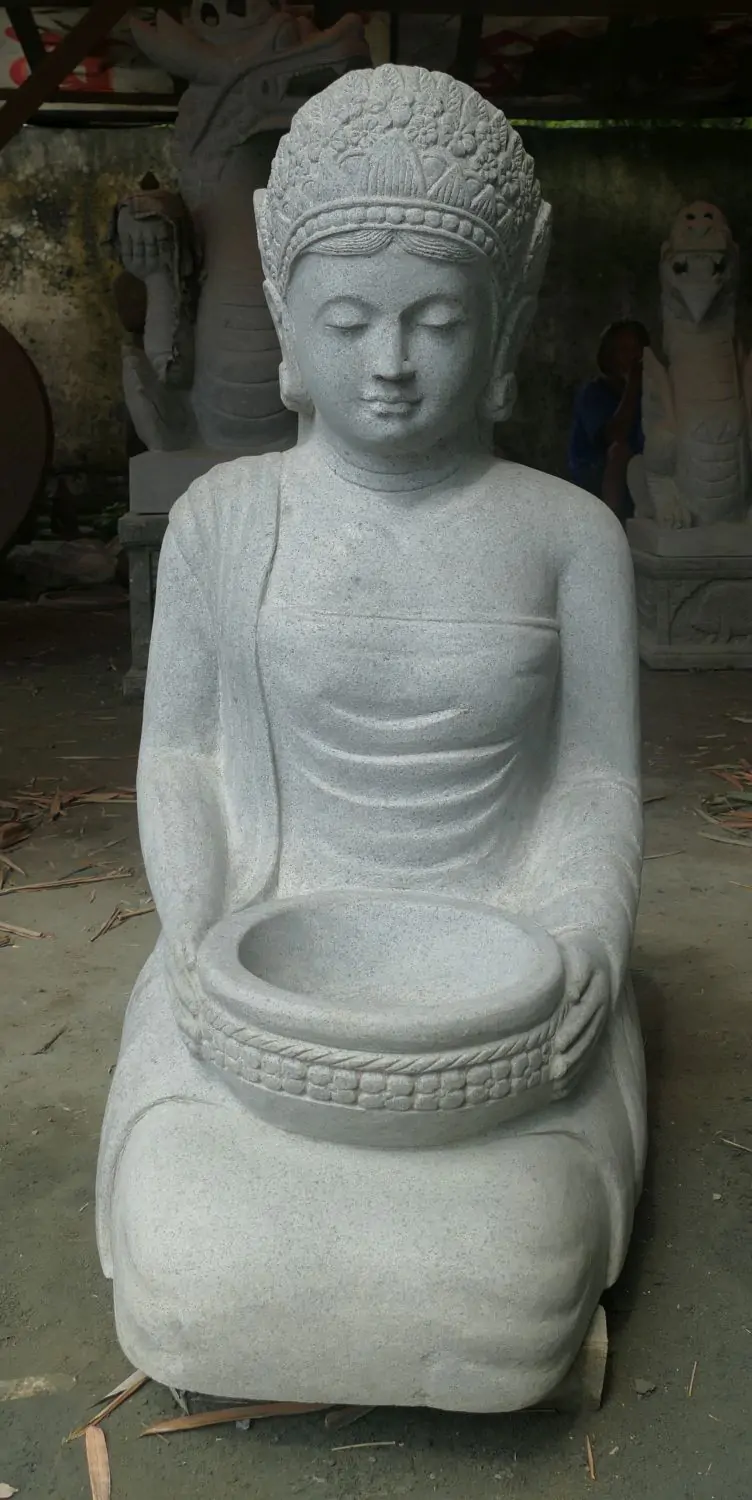  Product image 2 of the product “The sculpture is Princess of Bali (Seated Ladies) made from Riverstone, H. 93 cm ”