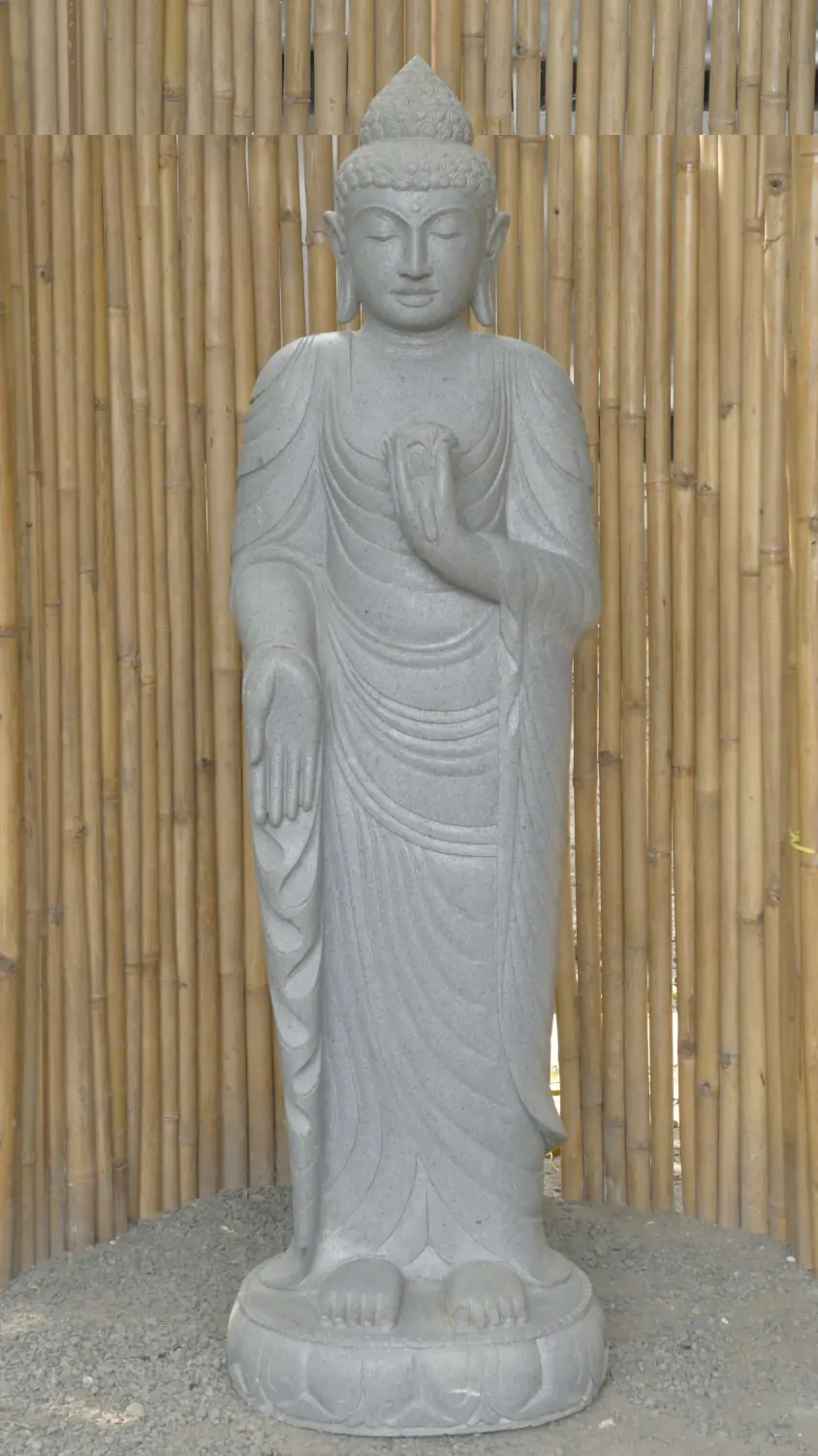  Product image 2 of the product “Standing Buddha with Lotus Flower, ca. 186 cm H ”