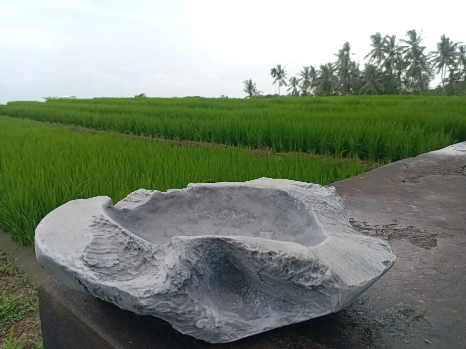  Product image 3 of the product “Nature's Touch cast stone bowl, 33cm long ”