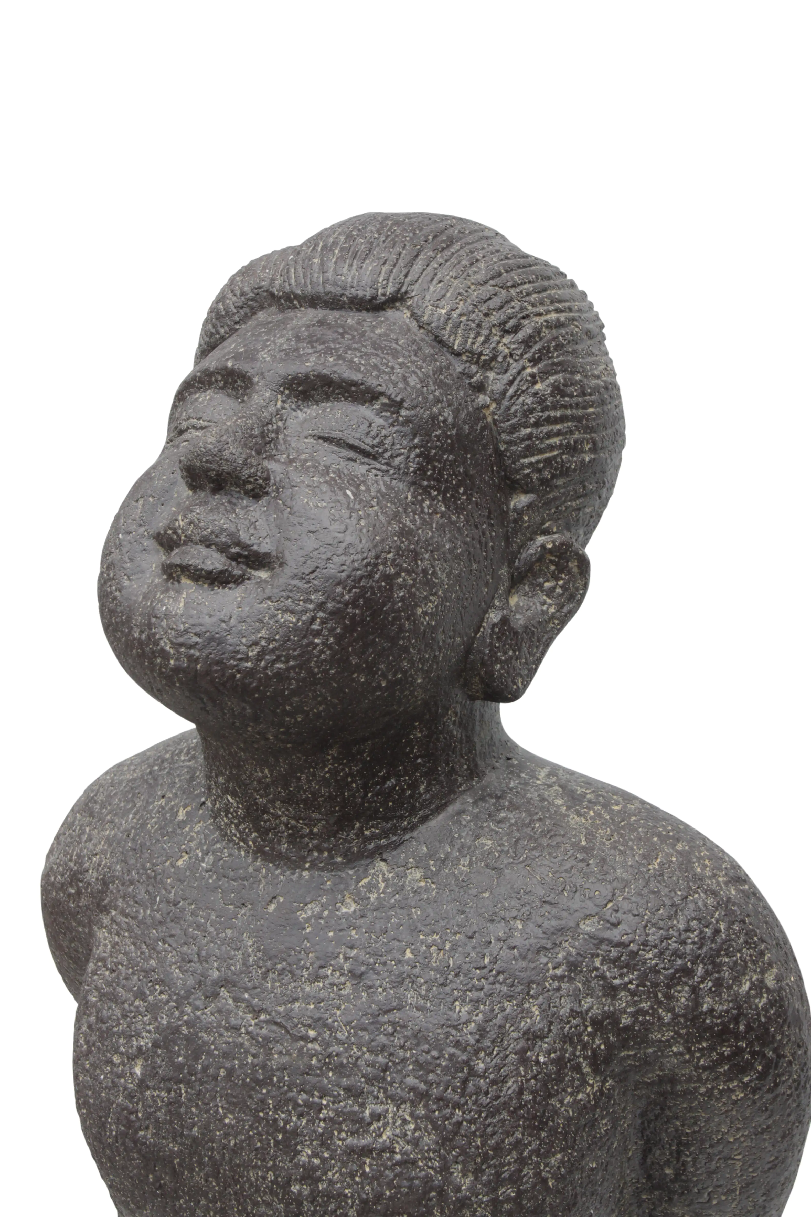  Product image 3 of the product “Corean inspired statue.Standing Boy. 47 x 40 x 148cm. Stone cast, handcrafted & coloured ”