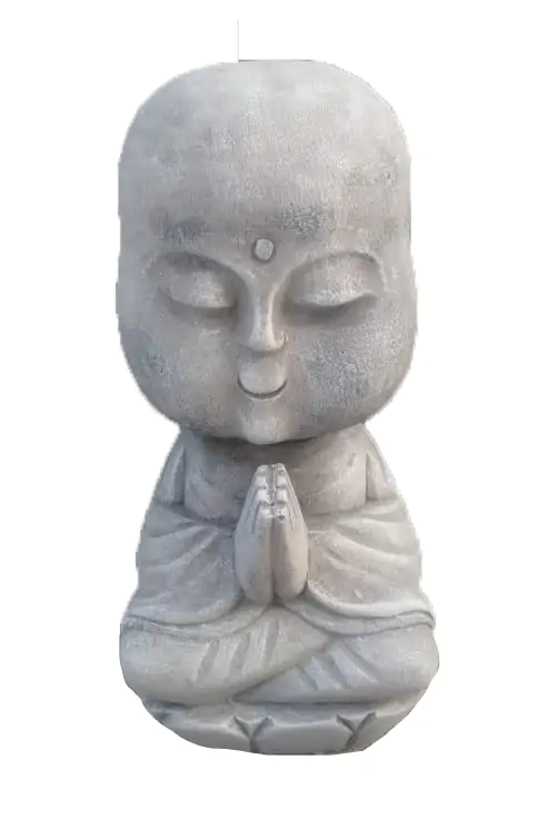  Product image 5 of the product “Ishaan - Sitting Monk Big Head, 29.5cm Height | cast stone ”
