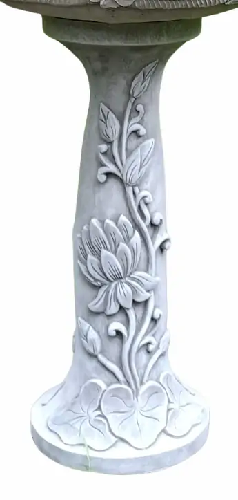  Product image 5 of the product “Rinjani - pedestal, tapered, with lotus motif, Ø 30cm, 71cm H | cast stone ”
