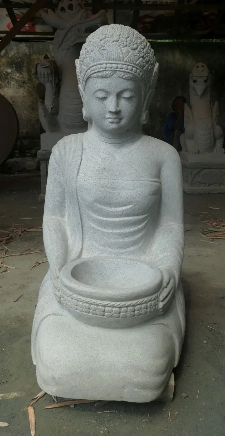  Product image 5 of the product “The sculpture is Princess of Bali (Seated Ladies) made from Riverstone, H. 93 cm ”