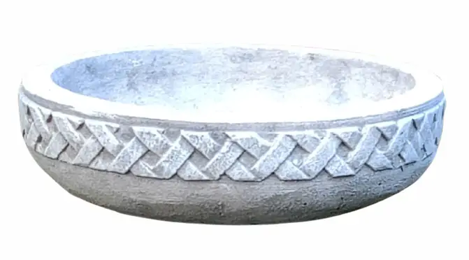  Product image 6 of the product “Semarang - Bowl with geometrical motif, Ø 30 cm | cast stone ”