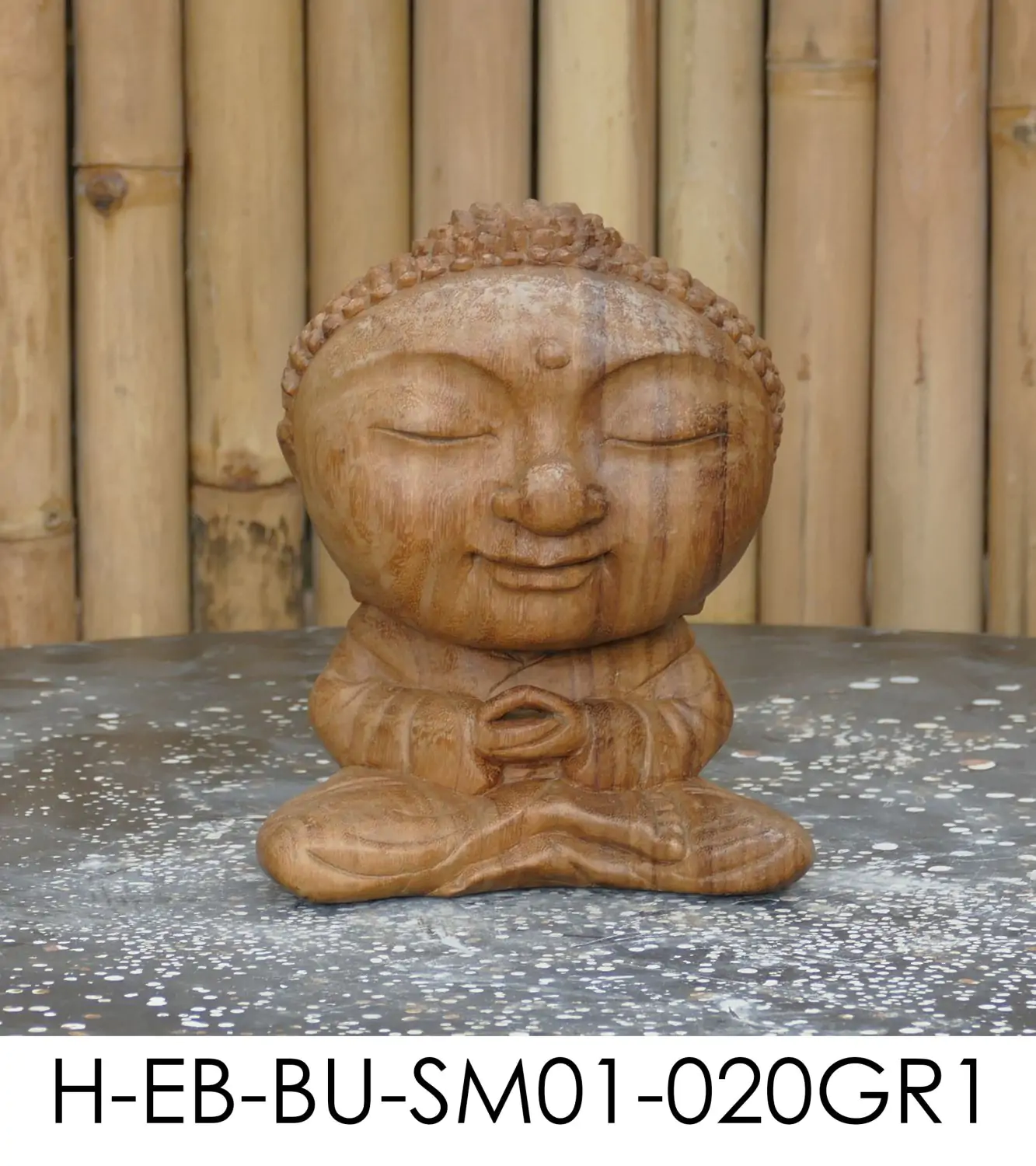  Product image 6 of the product “Nima - Sitting monk with big head, 20 cm H | cast stone ”