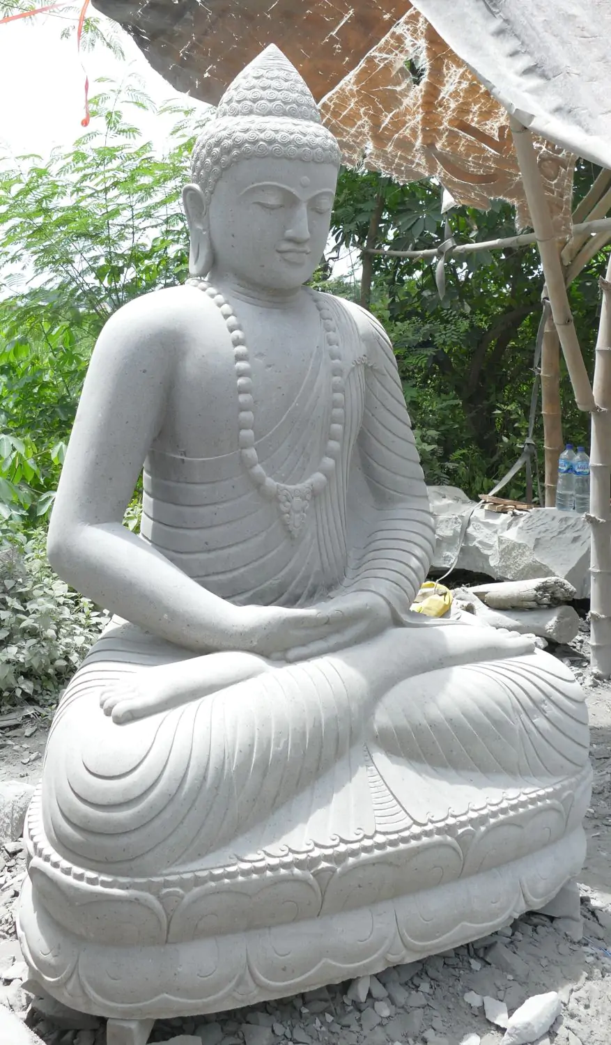  Product image 6 of the product “Seated Buddha made of Riverstone in Dhyana Position - gesture of meditation, H. 190 CM ”