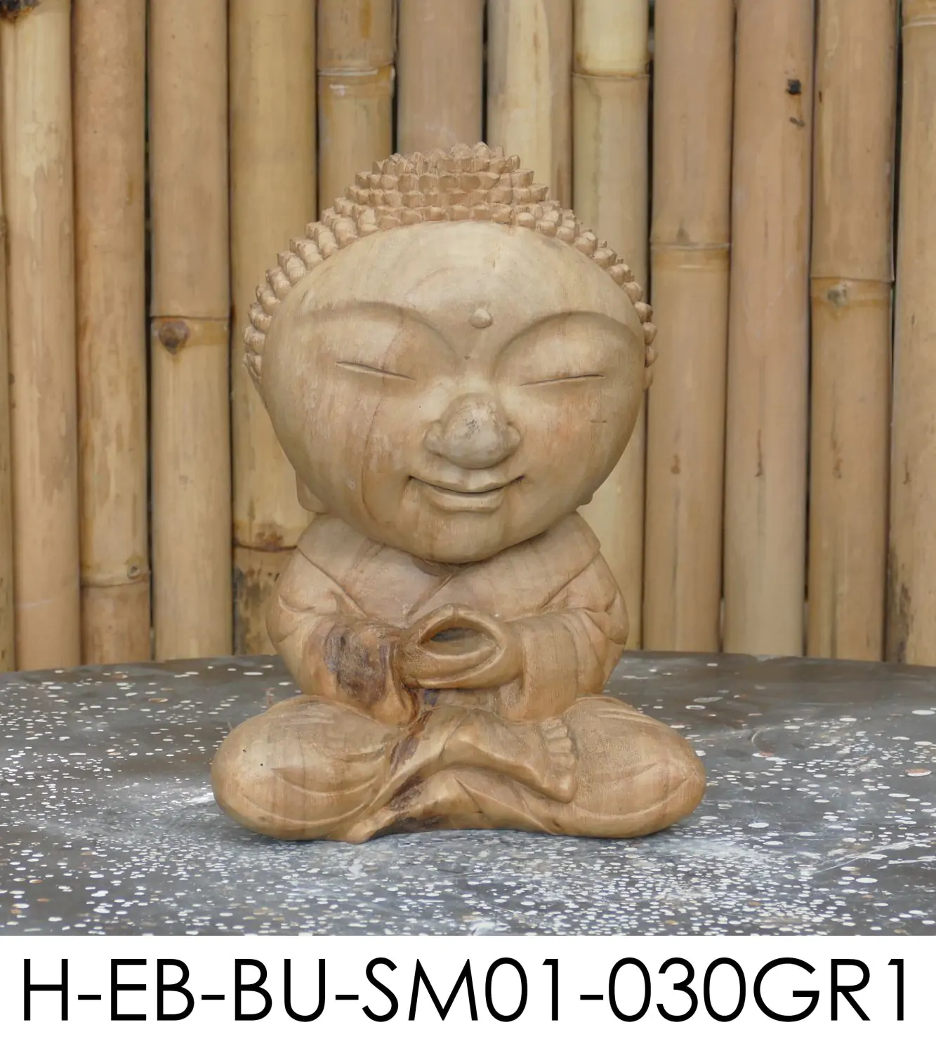  Product image 7 of the product “Nima - Sitting monk with big head, 30 cm H | cast stone ”