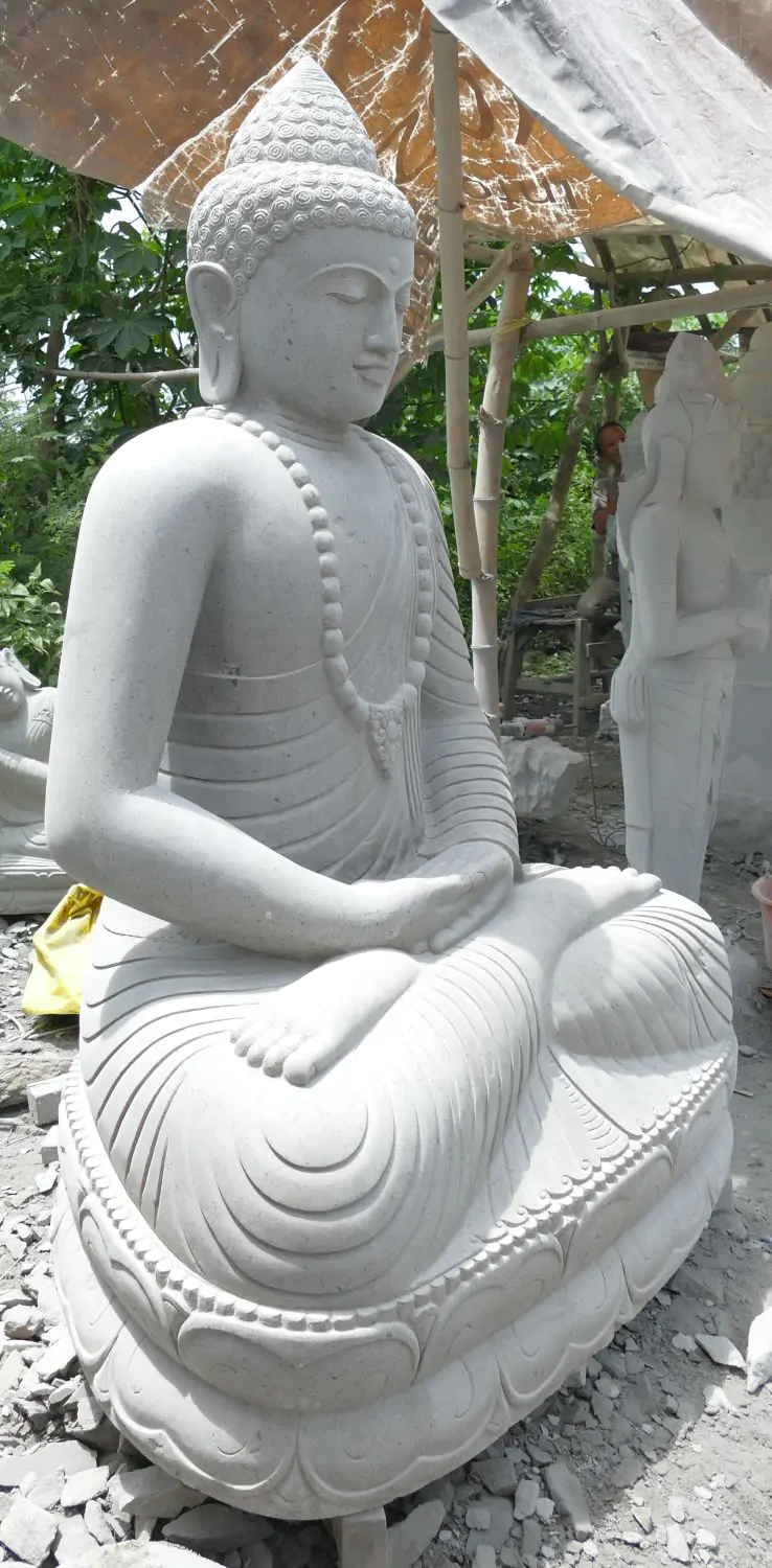  Product image 9 of the product “Seated Buddha made of Riverstone in Dhyana Position - gesture of meditation, H. 190 CM ”